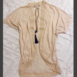 💕Cream sheer cardigan! Never worn!